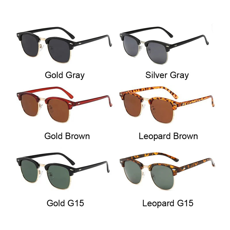 Óculos Wsb de sol vintage polarizados para homens