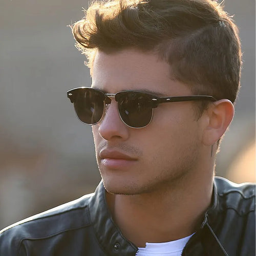 Óculos Wsb de sol vintage polarizados para homens