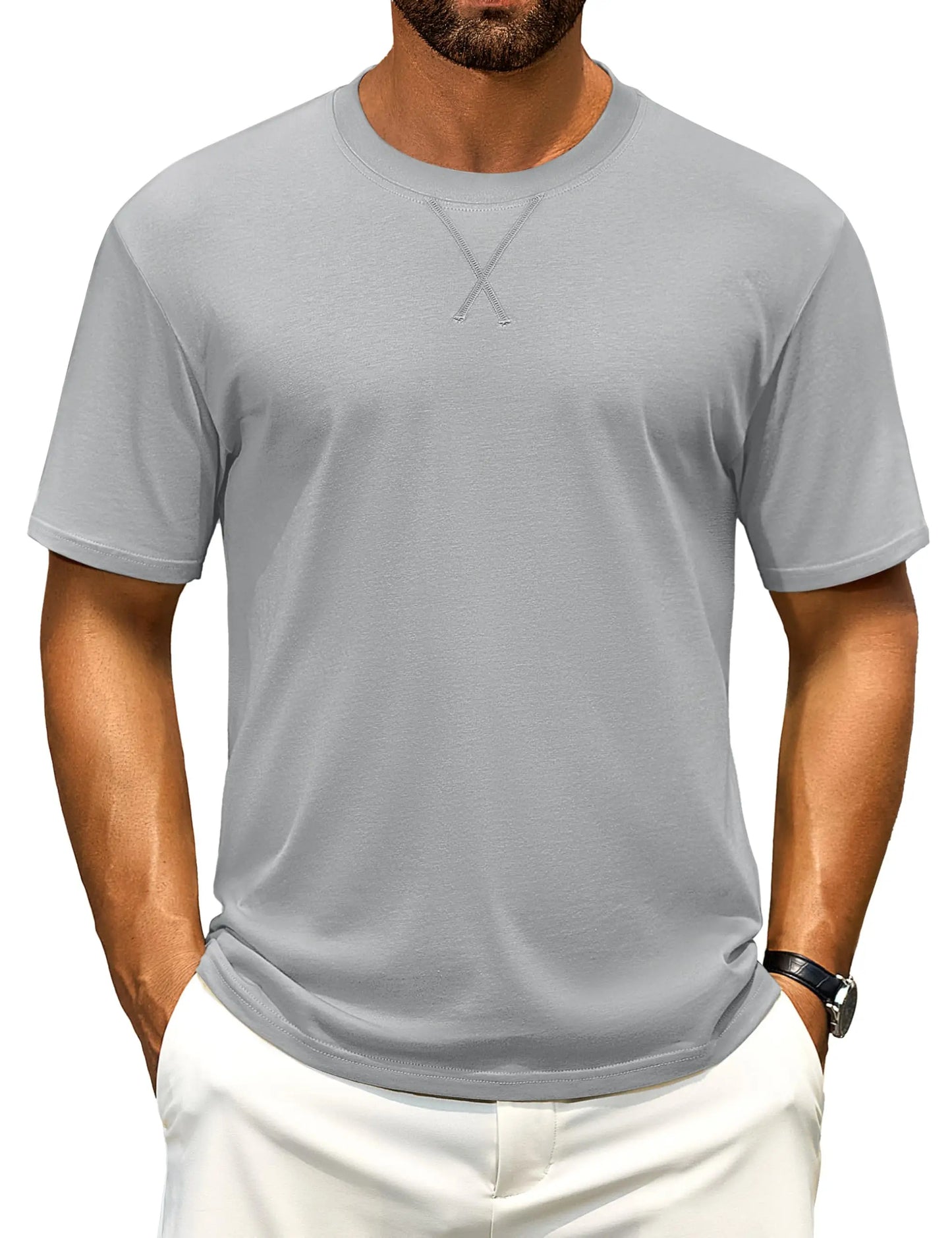 Camiseta Masculina Algodão Ombro Longo
