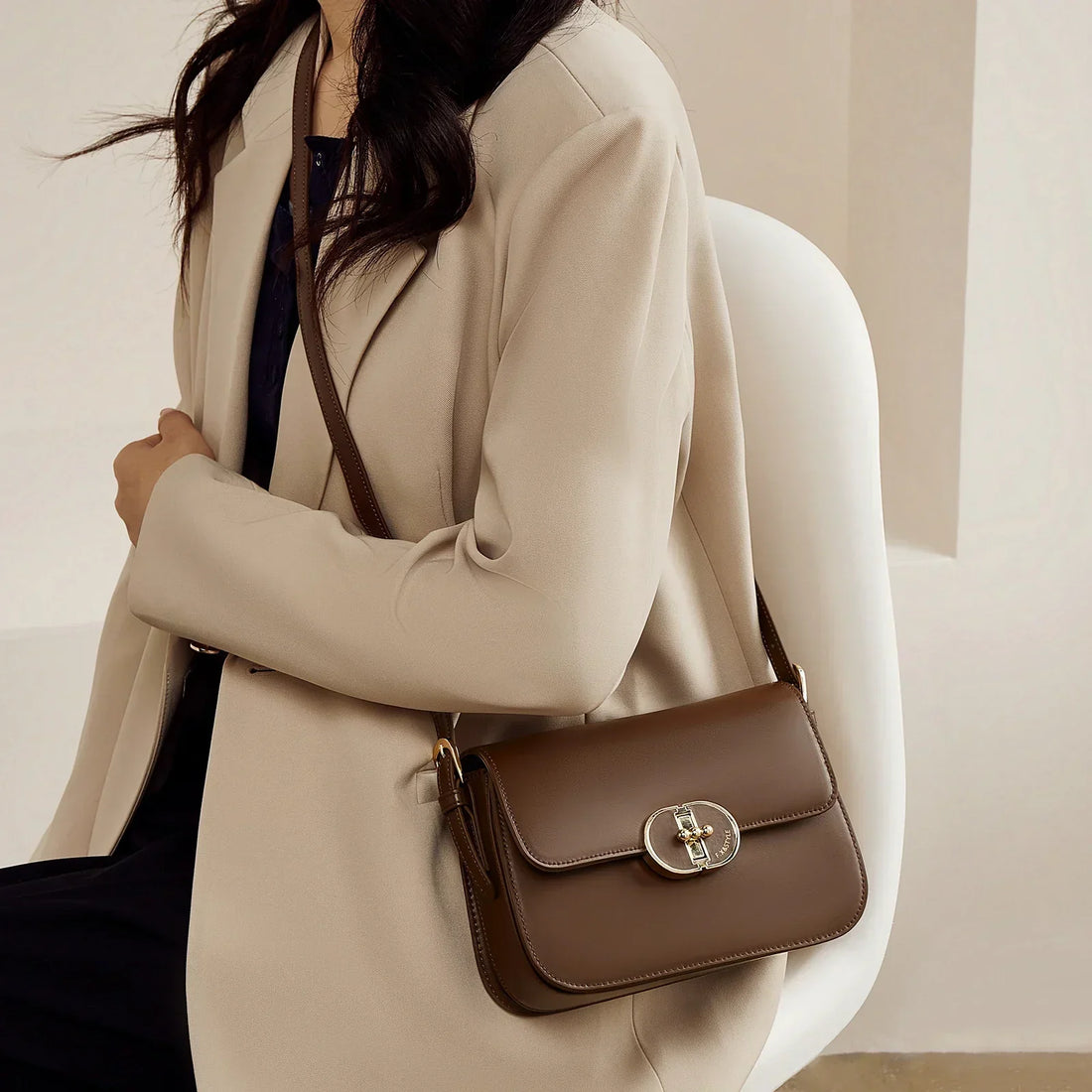 Bolsa Foxen Couro Dividido Novo Design