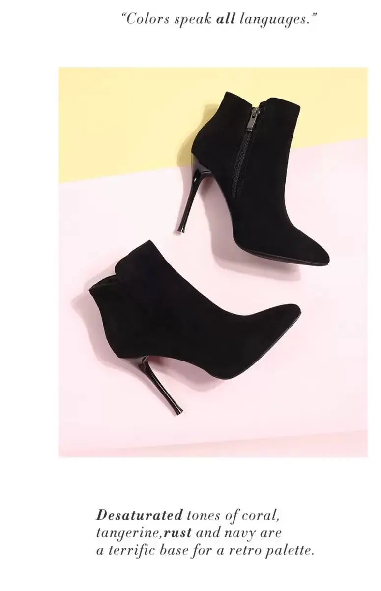 Bota Curto -Sapato Salto Ato