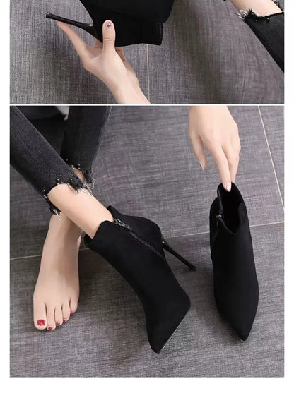 Bota Curto -Sapato Salto Ato