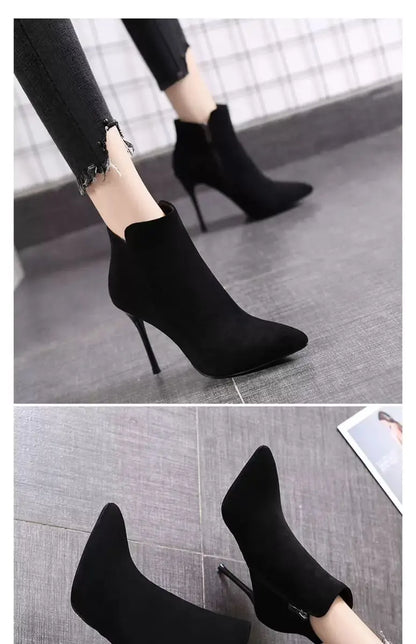 Bota Curto -Sapato Salto Ato