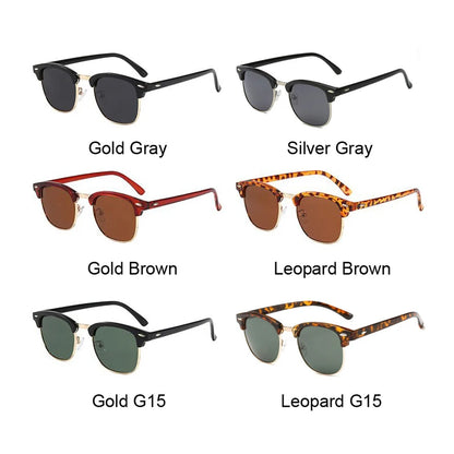 Óculos Wsb de sol vintage polarizados para homens