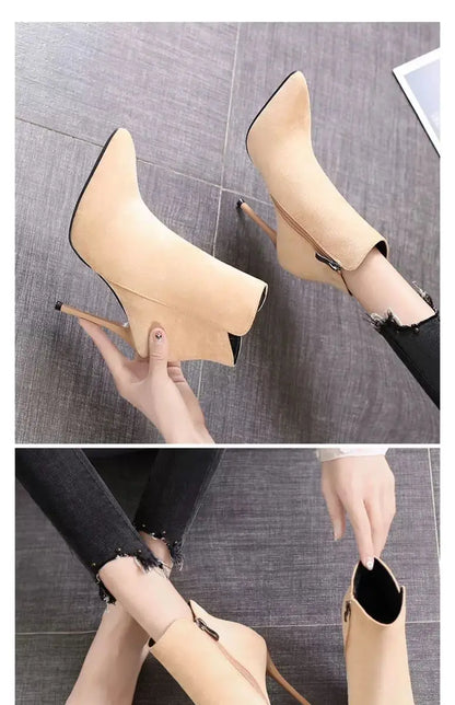 Bota Curto -Sapato Salto Ato