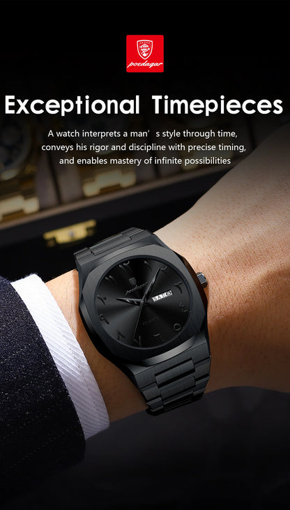 Relógio Masculino Calendário Semanal