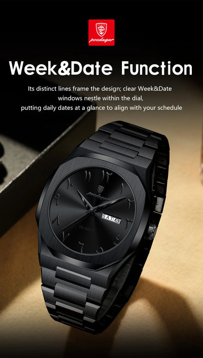Relógio Masculino Calendário Semanal