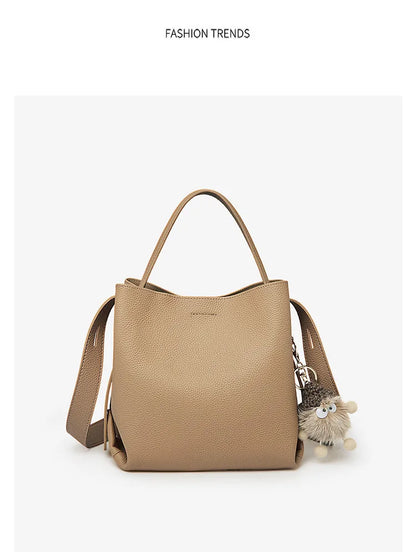 Bolsa Genuine Tote Bucket Bag