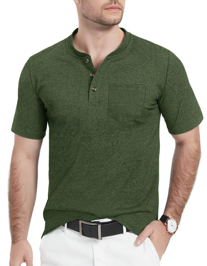 Camiseta Henley Alta masculina