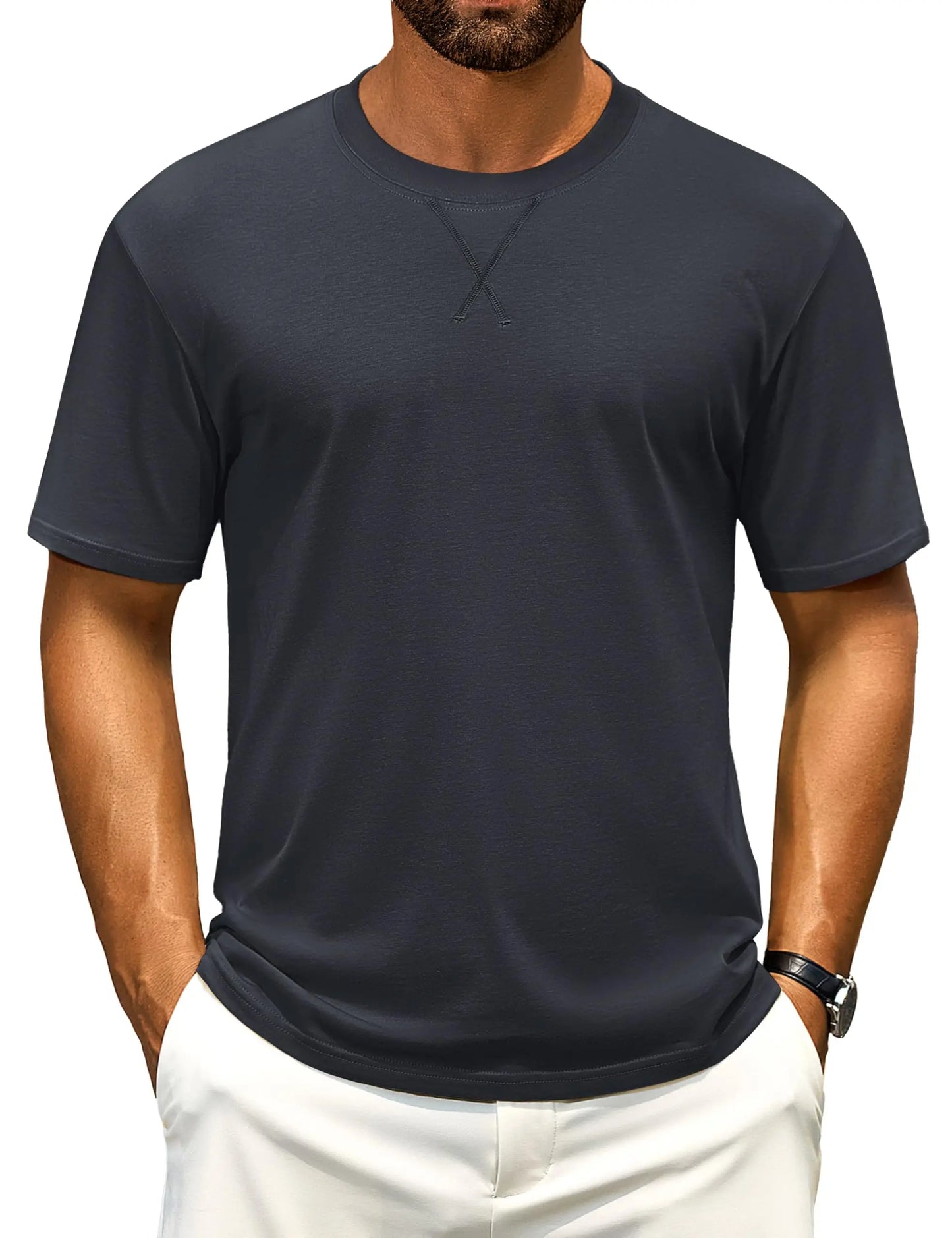 Camiseta Masculina Algodão Ombro Longo