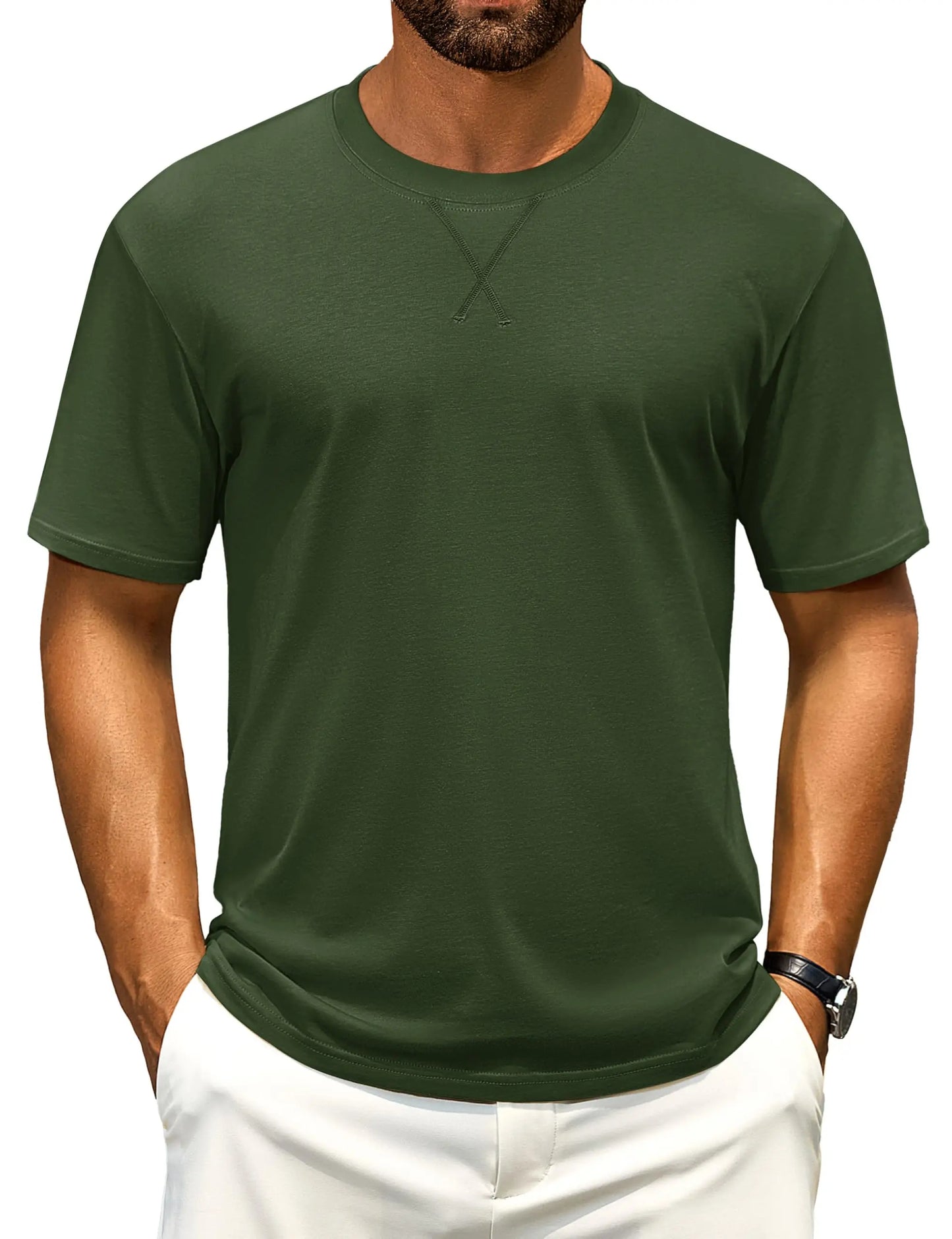 Camiseta Masculina Algodão Ombro Longo