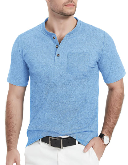 Camiseta Henley Alta masculina