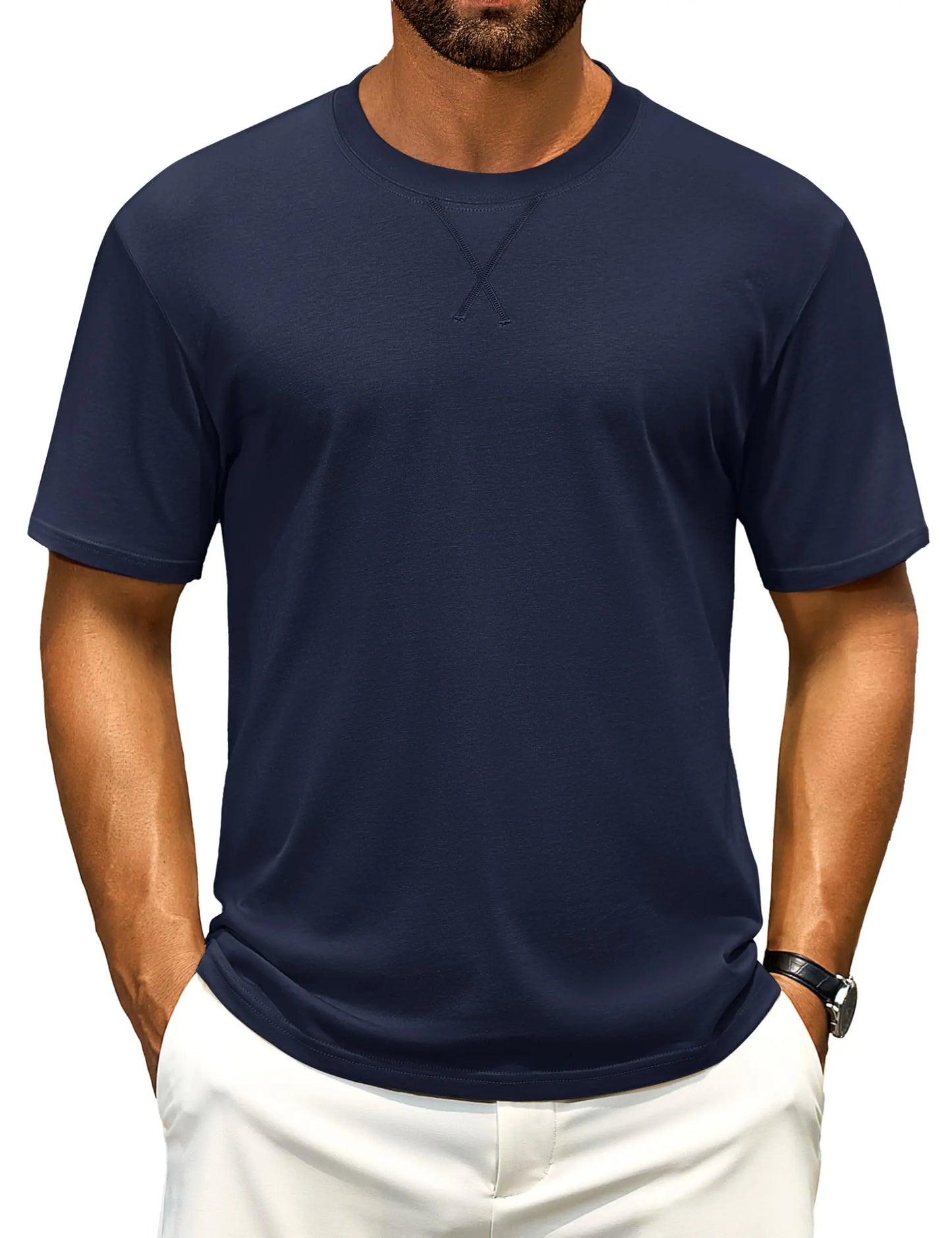 Camiseta Masculina Algodão Ombro Longo
