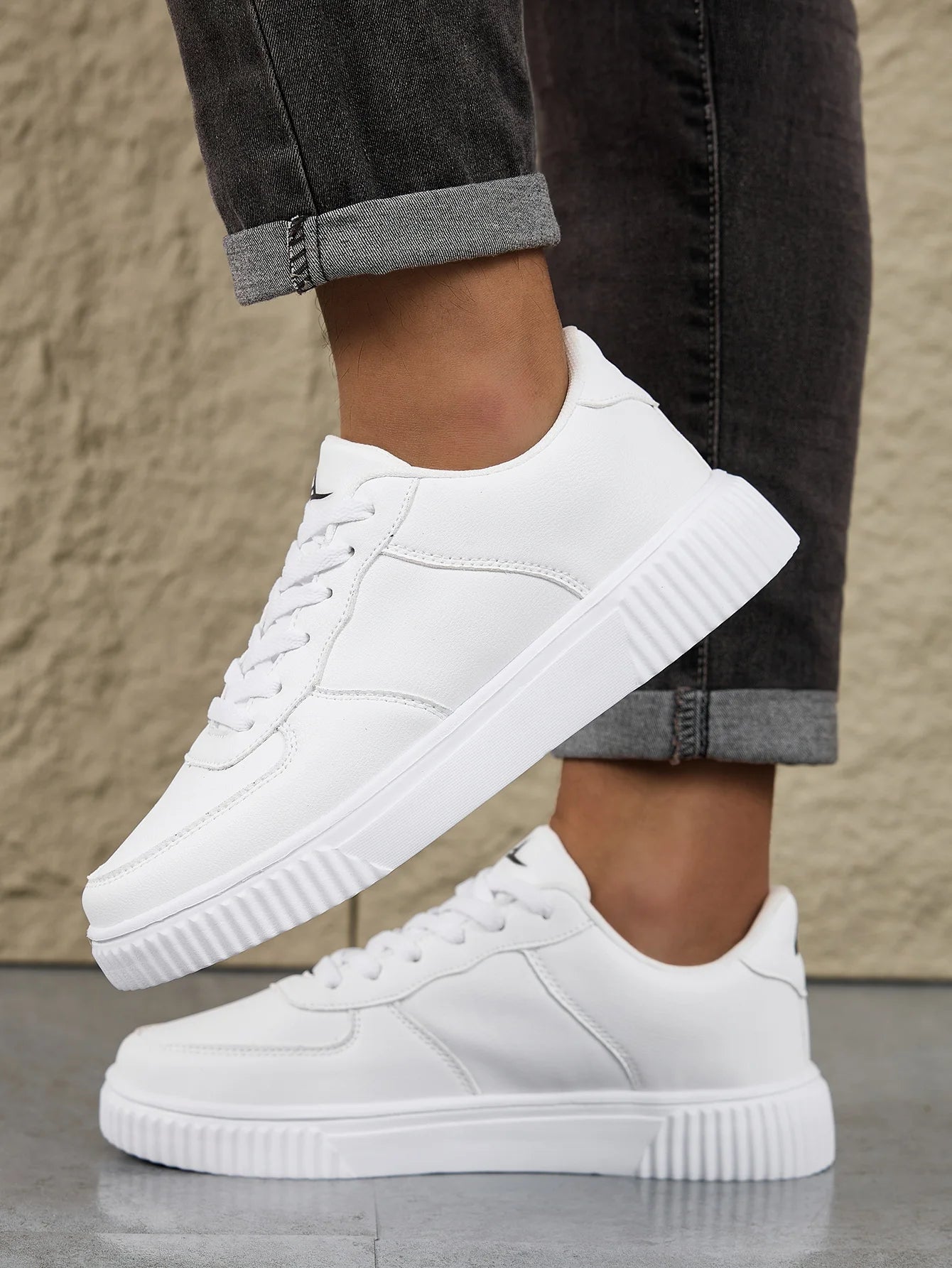 Tênis de Couro Casual conforto