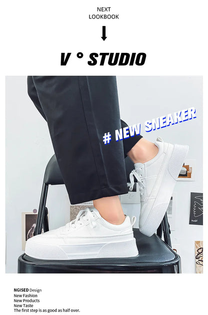 Tênis de Couro  Casual Tendência