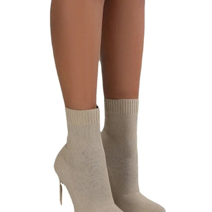 Bota Salto alto Tecido Fino