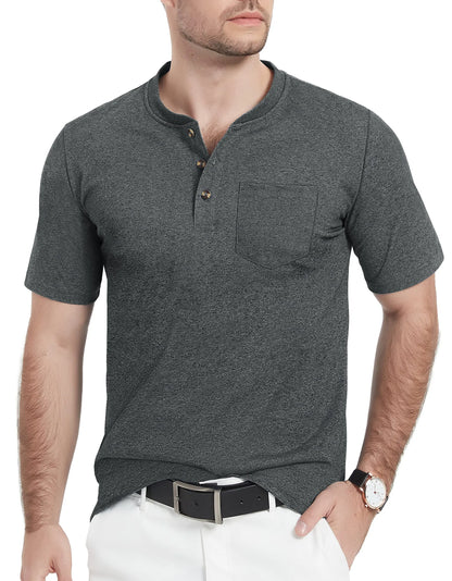 Camiseta Henley Alta masculina