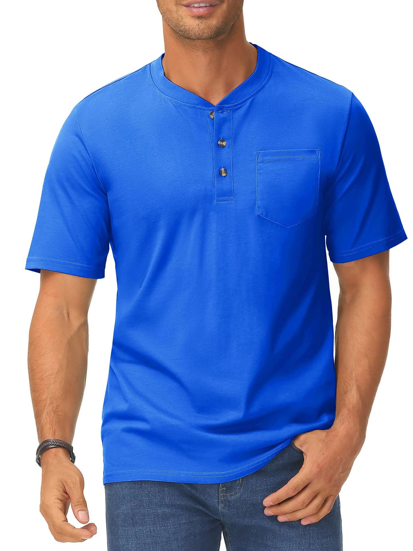 Camiseta Henley Alta masculina