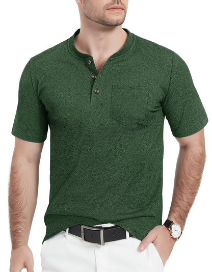 Camiseta Henley Alta masculina