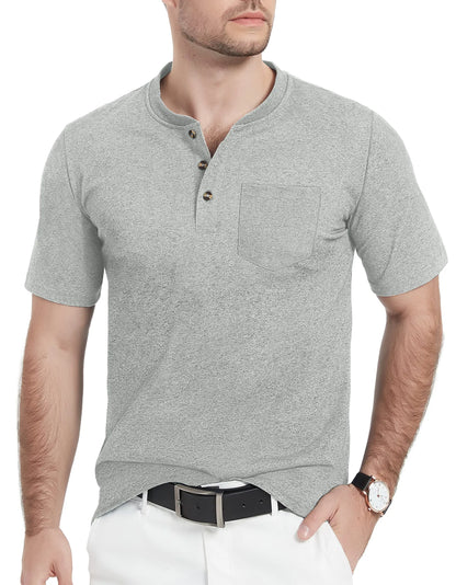 Camiseta Henley Alta masculina