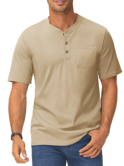 Camiseta Henley Alta masculina
