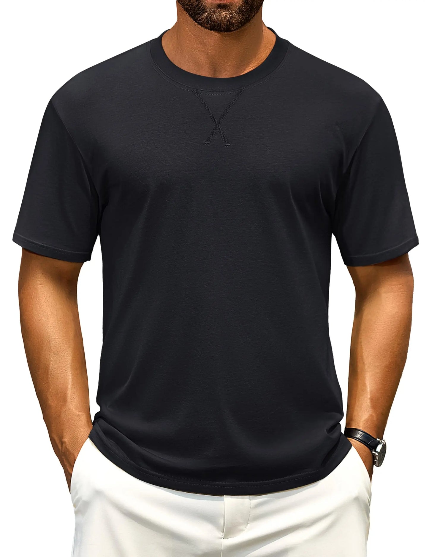Camiseta Masculina Algodão Ombro Longo