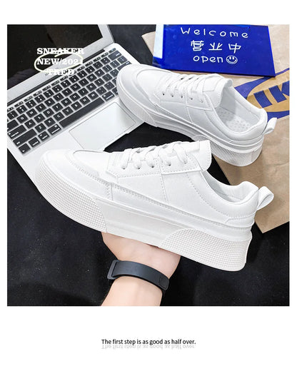 Tênis de Couro  Casual Tendência