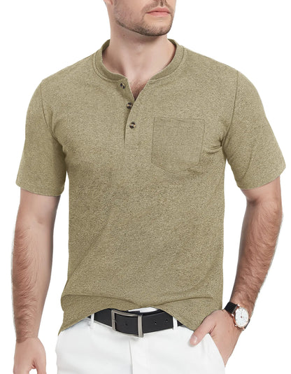 Camiseta Henley Alta masculina