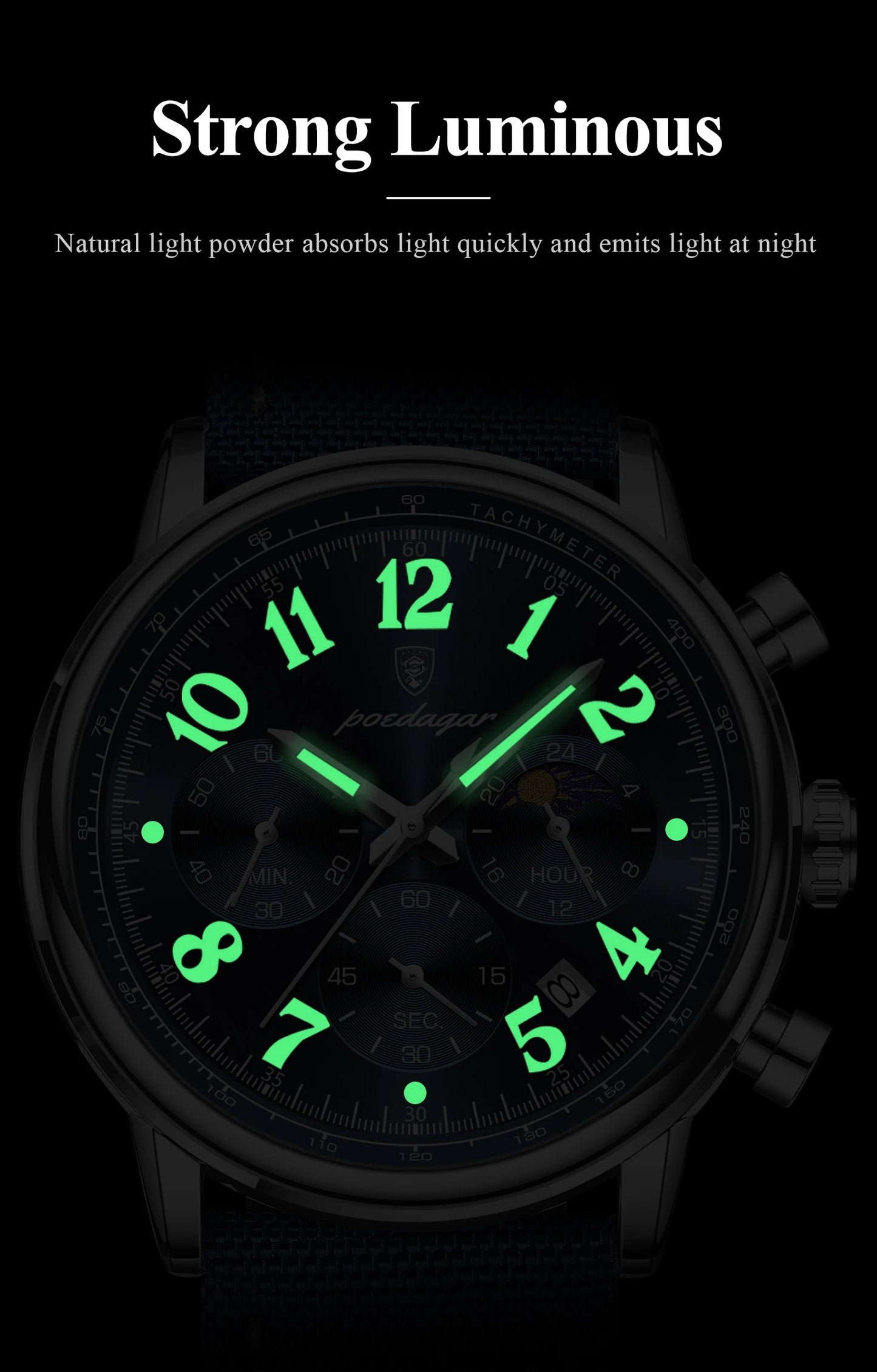 Relógio Masculino Luminoso Luxo