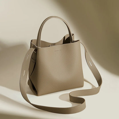 Bolsa Genuine Tote Bucket Bag