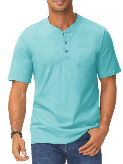 Camiseta Henley Alta masculina