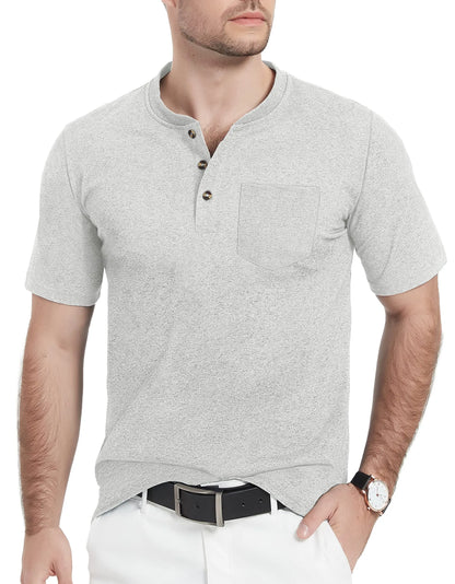 Camiseta Henley Alta masculina