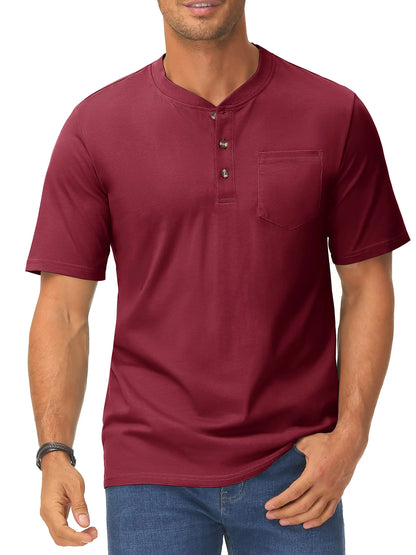 Camiseta Henley Alta masculina