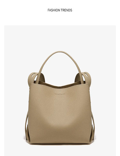 Bolsa Genuine Tote Bucket Bag