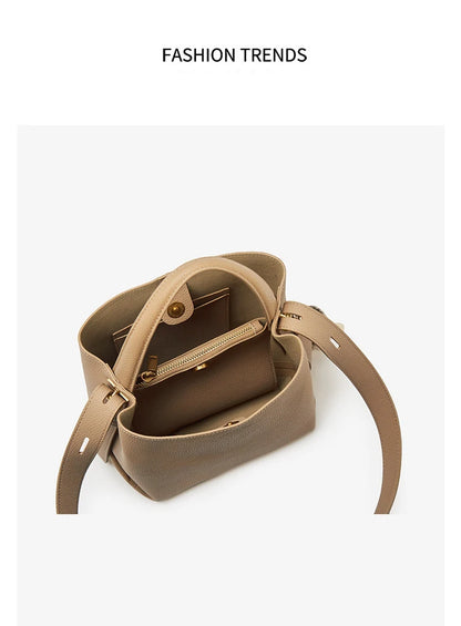 Bolsa Genuine Tote Bucket Bag