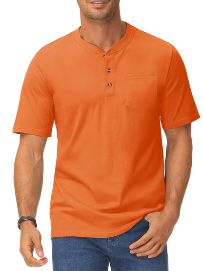 Camiseta Henley Alta masculina
