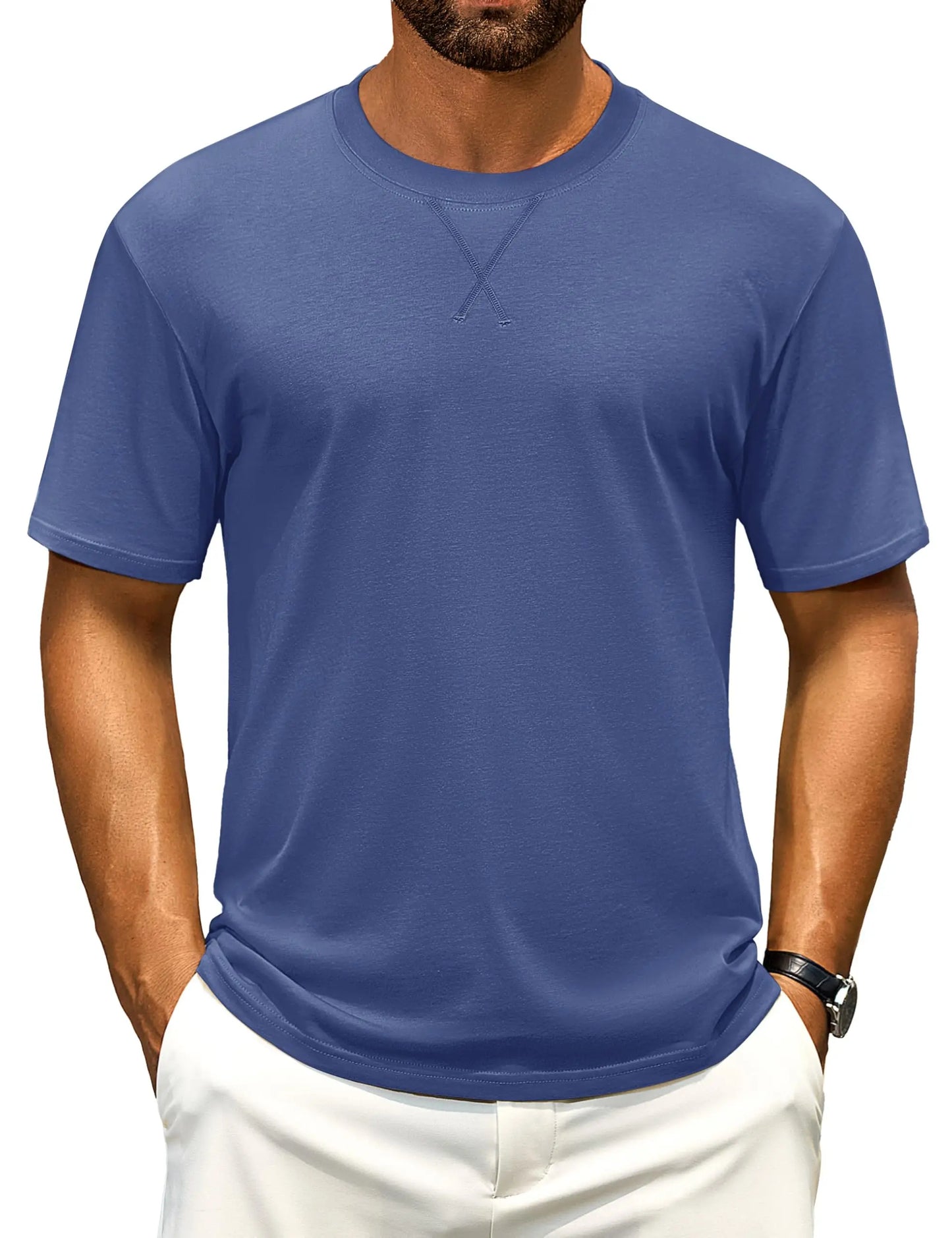 Camiseta Masculina Algodão Ombro Longo