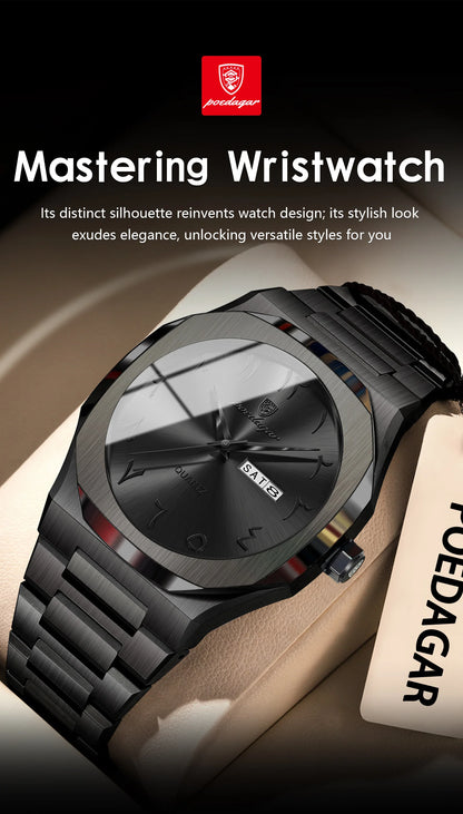 Relógio Masculino Calendário Semanal