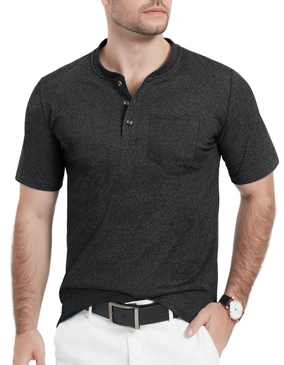 Camiseta Henley Alta masculina