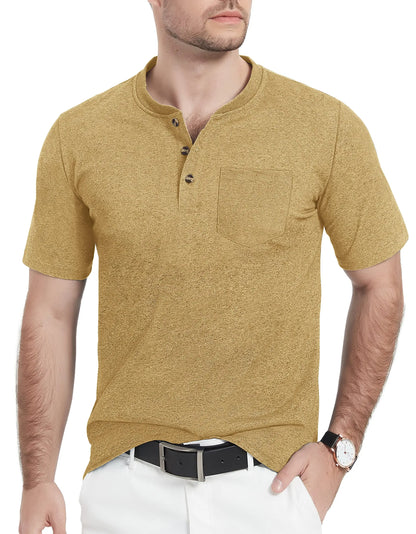 Camiseta Henley Alta masculina