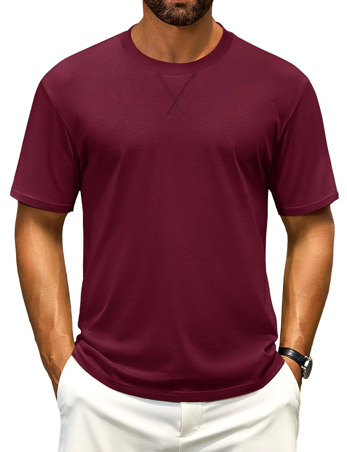 Camiseta Masculina Algodão Ombro Longo