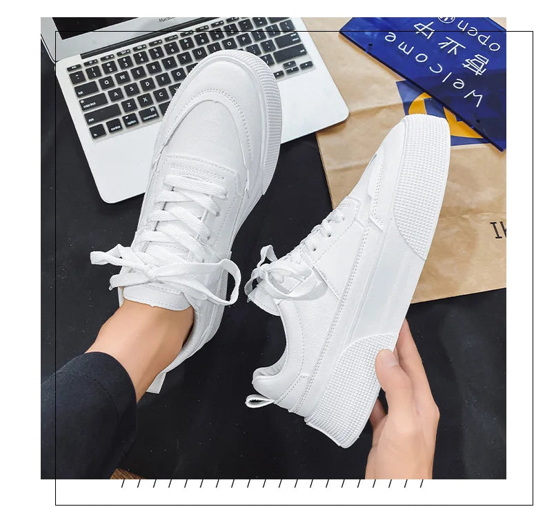 Tênis de Couro  Casual Tendência