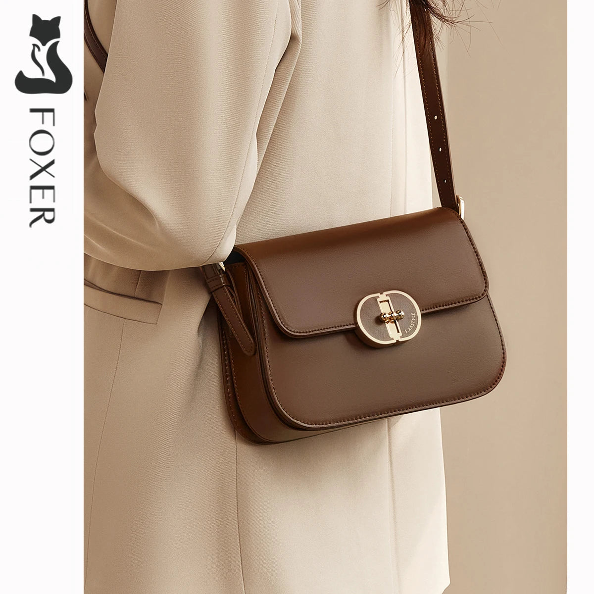 Bolsa Foxen Couro Dividido Novo Design