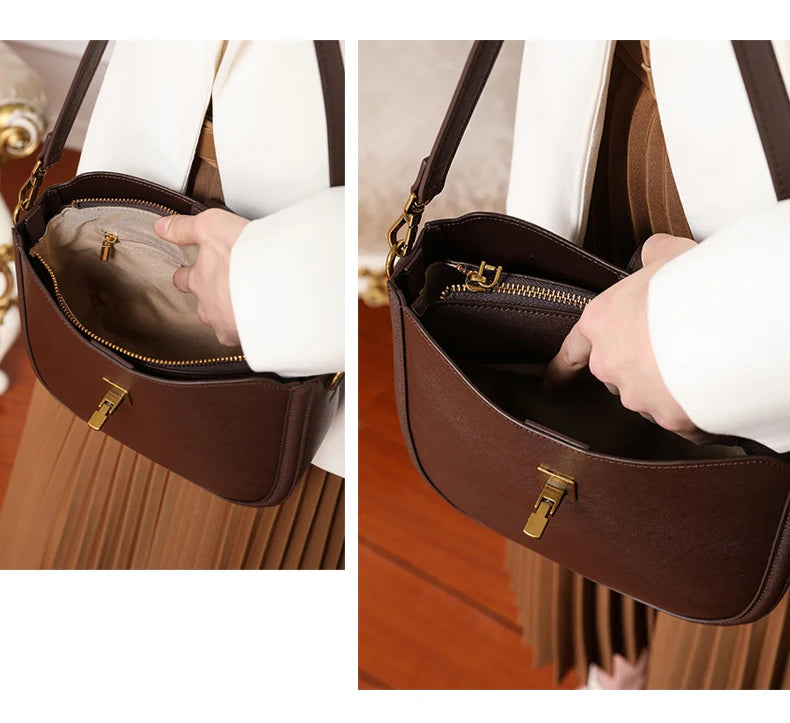 Bolsa de Ombro Couro Natural