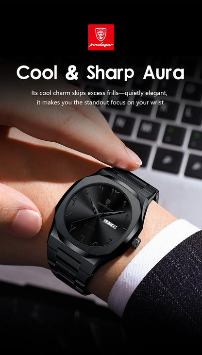 Relógio Masculino Calendário Semanal