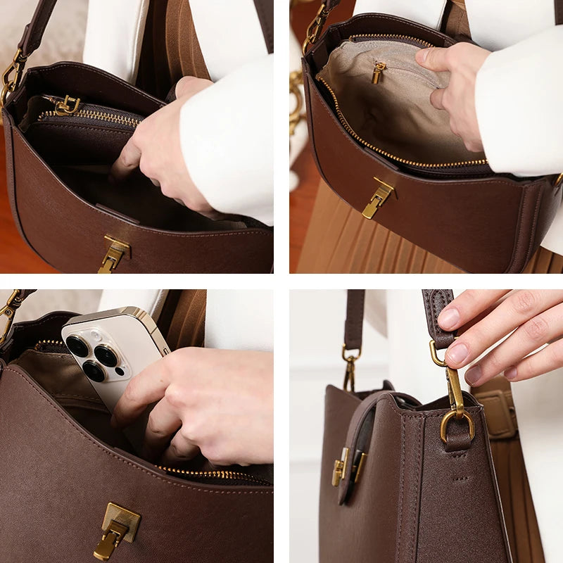 Bolsa de Ombro Couro Natural