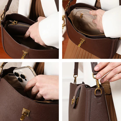 Bolsa de Ombro Couro Natural