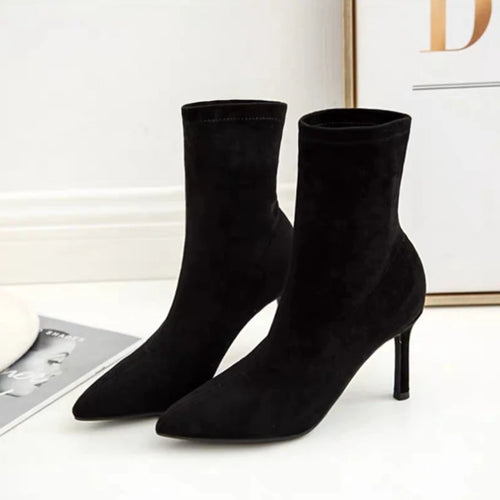 Bota Outono e Inverno Sexy Curta